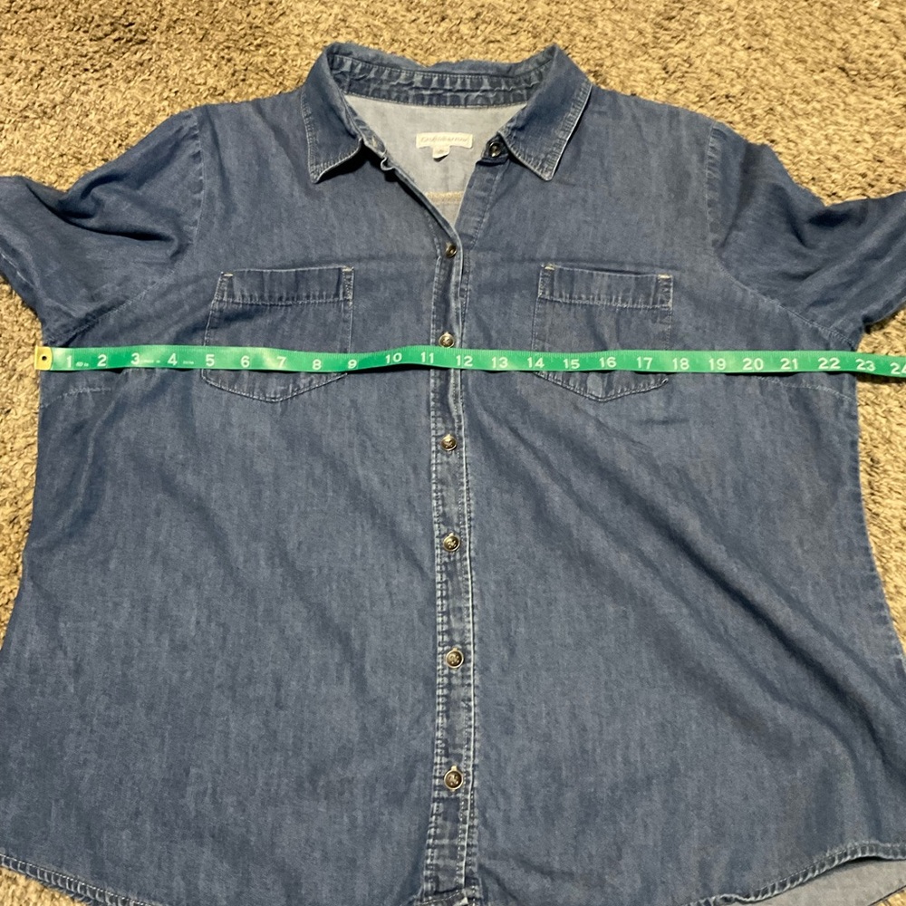 Croft & Barrow Classic Chambray Denim Shirt XL - Picture 5 of 5